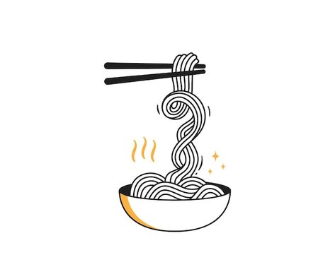 Send Noods Tattoo, Noodle Logo, Asian Noodle Soup, Noodle Doodle, Noodles Ideas, Noodle Art, Cup Tattoo, Japan Graphic Design, Asian Noodle