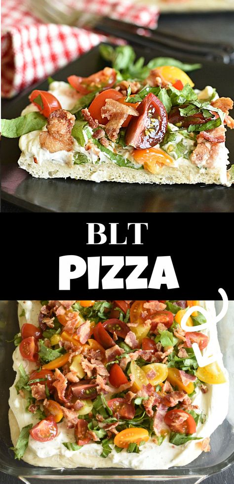 Blt Pizza, Pizza Appetizer, Snack Quick, Yummy Pizza, Pizza Appetizers, Diy Easy Recipes, Pizza Recipes Homemade, Summer Appetizer, Pizza Pie