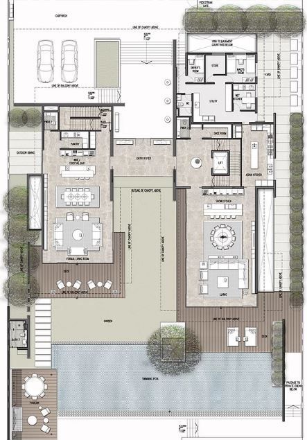 1200 Sq Ft House Plans, 1200 Sq Ft House, Luxury Plan, Courtyard House Plans, Classic House Design, Modern Villa Design, Minimalist House, Color Plan, Apartment Floor Plans