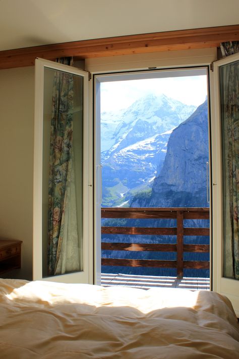 Room with a VIEW! Switzerland Hotel Eiger Grindelwald 2012 Austria Honeymoon, Grindelwald Switzerland, Travel Switzerland, Switzerland Hotels, Places In Switzerland, Room With A View, Couples Vacation, Switzerland Travel, Honeymoons