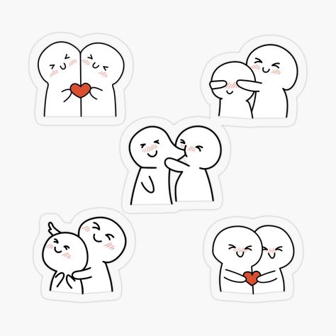 Cute Stickers For Couples, Cute Love Design, Cute Lovely Drawing, Two Couple Drawing, Cute Cartoon Drawings Couples, Diy Cute Stickers Aesthetic, Cute Couple Stickers For Scrapbook, Cute Art For Bf, Cute Drawing For Couples