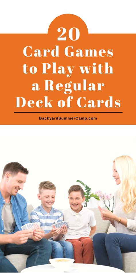 Card Games With A Deck Of Cards, Card Games For Two, Card Games To Play, Card Games For One, Group Card Games, Family Card Games, Backyard Summer, Fun Card Games, Card Games For Kids