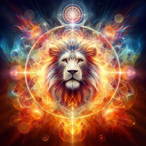 Spirit Animal Lion Lions Gate Portal 888, Sacred Chakra, Lion Spirit Animal, Animal Lion, Lion And Lioness, Lions Gate, Spirit Animal Art, Lion Wallpaper, Beautiful Abstract Art