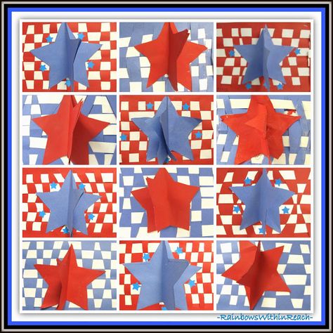 photo of: Patriotic Art Projects for Elementary School via RainbowsWithinReach Veterans Day Elementary, Patriotic Art Ideas, September Projects, Multicultural Art, September School, Patriotic Projects, 2nd Grade Art, Patriotic Art, 4th Grade Art