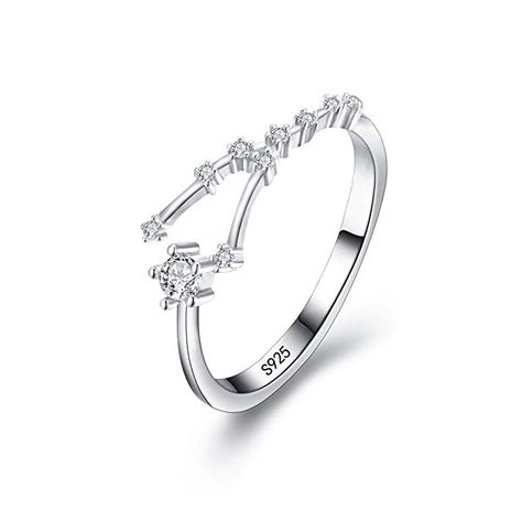 BriLove 925 Sterling Silver CZ Statement Ring for Women -"Taurus" Horoscope Zodiac 12 Constellation Astrology Adjustable Ring Ring For Mom, Taurus Horoscope, Pet Memorial Necklace, Cuff Bracelets Handmade, Urn Pendant, Urn Jewelry, Urn Necklaces, Memorial Necklace, Valentines Day Birthday