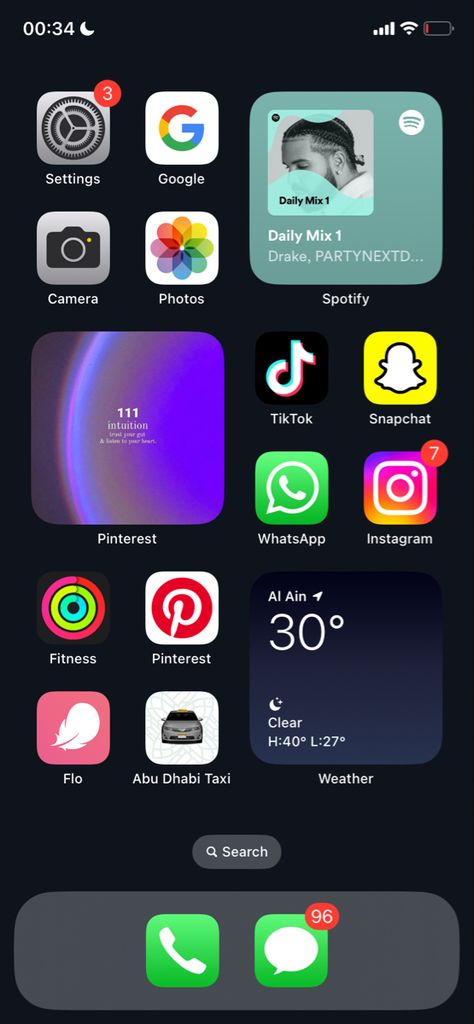 Iphone Home Page, Ios 16 Home Screen, Ios 16, Iphone Layout, Home Screen, Home Page, Ios, Layout, Screen