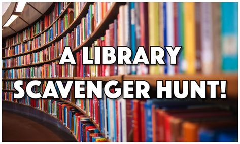 Find hidden gems and stretch yourself with our guide to a library scavenger hunt you can partake in at your own library. Library Scavenger Hunt, Library Orientation, Library Games, Library Reference, High School Library, Teen Programs, Library Inspiration, Library Activities, Teacher Librarian