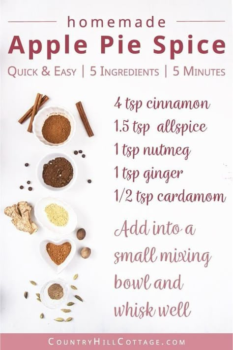 Homemade Pumpkin Pie Spice, Savory Apple Recipes, Pumpkin Pie Spice Recipe, Pie Spice Recipe, Homemade Dry Mixes, Seasonal Baking, Homemade Spice Mix, Spice Blends Recipes, Homemade Apple Pie