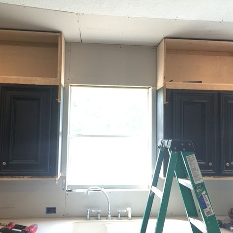 Diy Kitchen Cabinets Build, Cabinets To The Ceiling, Kitchen Cabinets To Ceiling, Building Cabinets, Cabinets To Ceiling, New Cabinet Doors, Cabinets To Go, Above Kitchen Cabinets, Above Cabinets