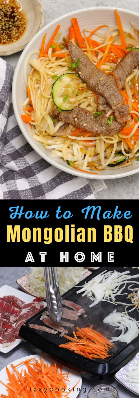 Mongolian BBQ is a joyful celebration of grill-worthy meats and vegetables, served with noodles and the mouthwatering sweet and savoury sauce. Whether you’re having Mongolian Grill at a restaurant or making one at home, here is everything you need to know about mastering the Mongolian barbeque experience. #Mongolian BBQ #MongolianBarbeque #MongolianGrill Mongolian Bbq, Mongolian Grill, Work Diy, Asian Dishes, Kitchen Recipes, Recipes Food, Main Dish Recipes, Grilling Recipes, Quick Easy Meals