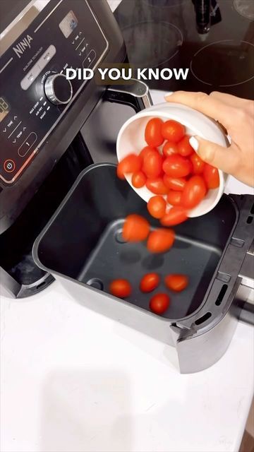 Air Fryer Soup Recipes, Air Fryer Tomato Soup, Air Fryer Stuffed Tomatoes, Tomato Soup Air Fryer, How To Roast Tomatoes In Air Fryer, Tomato Soup In Bread Bowl, Fire Roasted Tomato Basil Soup, Veg Stock, Lunch Healthy