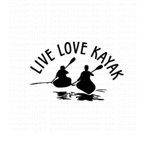 Kayak Stickers, Kayak Decals, Car Monogram Decal, Funny Vinyl Decals, Fishing Decals, Wood Burning Crafts, Tumbler Decal, Monogram Decal, Vinyl Cut