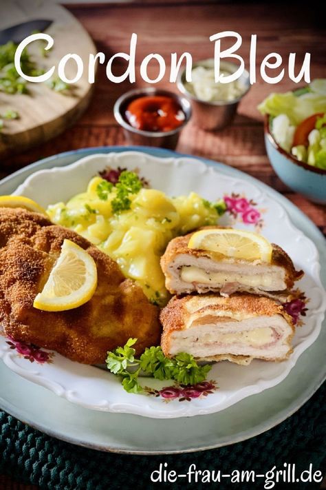 Heute gibt's das Rezept zum Wirtshaus Klassiker Cordon Bleu.   #schnitzel #fleisch #cordonbleu #lieblingsessen #diefrauamgrill #schnellerezepte #soulfood #grillen #bbq #klassiker #kochen #rezept Kitchen Stories, Food Blog, Grilling, Blog Post