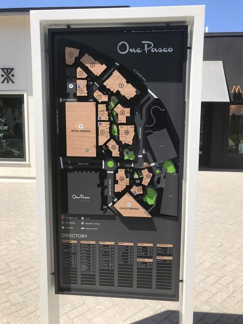 Map Signage, Architecture Portfolio Layout, Signage Board, Map Signs, Architecture Mapping, Wayfinding Design, Directory Design, Retail Park, Environmental Graphic Design