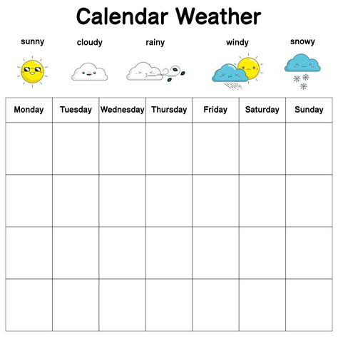 Weather Chart Printable, Monthly Weather Tracker Printable, Jadual Kelas Aesthetic Cute, Free Weather Chart Printable, Weather Report For Kids, Preschool Weather Chart, Graphing First Grade, What Is Good Friday, Weather Tracker Bullet Journal