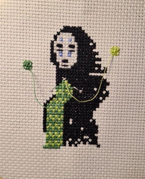 Cross Stitch Anime, Anime Cross Stitch, Yarn Hanging, Mini Cross Stitch, Beaded Cross Stitch, Pixel Pattern, Cute Cross Stitch, Crochet Tapestry, No Face