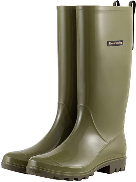 AmazonSmile | planone Tall rain Boots for Women and Waterproof Garden Shoes，Anti-Slipping Rainboots for Ladies with Comfortable Insoles，Stylish Light rain Shoes and Outdoor Work Shoes | Rain Footwear Rubber Work Boots, Gardening Shoes, Rain Boots For Women, Mud Boots, Womens Rubber Boots, Tall Rain Boots, Garden Boots, Garden Shoes, Short Rain Boots