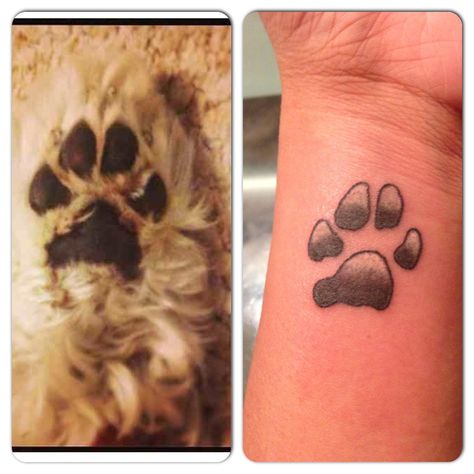 It's a good idea to photograph his paws, in addition to taking prints. Paws Tattoo, Cat Tats, Neat Tattoos, Pet Tattoos, Kitty Paws, Dog Paw Tattoo, Body Decor, Paw Tattoo, Cat Tat