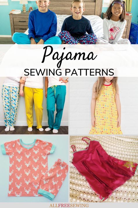 31 Free Pajama Sewing Patterns | While you could always buy yourself a new pair of pajamas, it's so much more fun to make DIY pajamas at home. Sew Pajamas, Pajama Pants Pattern, Comfy Lounge Pants, Reindeer Pajamas, Nightgown Pattern, Pajama Pattern, Sewing Pants, Free Sewing Patterns, Make Your Own Clothes