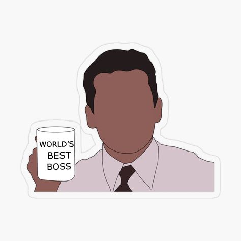 Get my art printed on awesome products. Support me at Redbubble #RBandME: https://www.redbubble.com/i/sticker/World-s-Best-Boss-Michael-Scott-by-pandadays1/47631034.O9UDB?asc=u Boss Stickers, Worlds Best Boss, Best Boss, Plastic Stickers, Michael Scott, World's Best, Sticker Design, My Art, Awesome Products