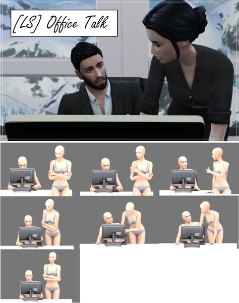 Sims 4 Computer Poses, Sims 4 Office Poses, S4cc Poses, Sims 4 Couple Poses, Sims Poses, Sims 4 Stories, Ts4 Poses, Sims 4 Piercings, Christmas Poses