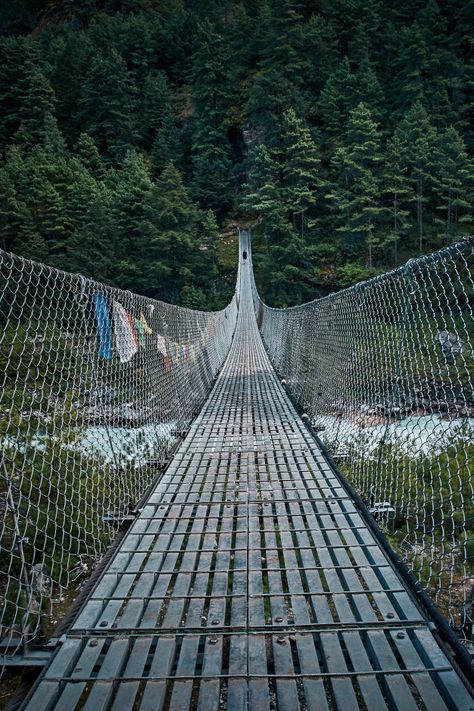 Hanging suspension bridge in nepal. | Premium Photo #Freepik #photo #mountain Nepal Background, Roads Background For Editing, Hanging Bridge, Photo Hanging, Himalayas Mountain, Green Scenery, Photoshop Backgrounds Backdrops, Powerpoint Tutorial, Mountain Background