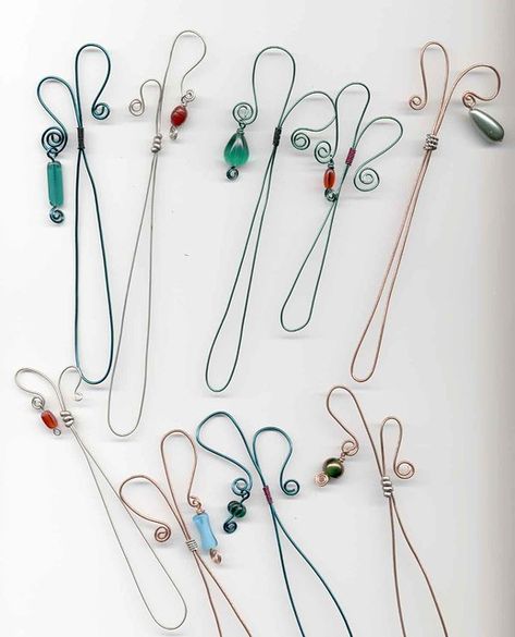 Wire Bookmarks, Bijoux Fil Aluminium, Beaded Bookmarks, Diy Bookmarks, Book Markers, Wire Crafts, The Wire, Beads And Wire, Wire Art