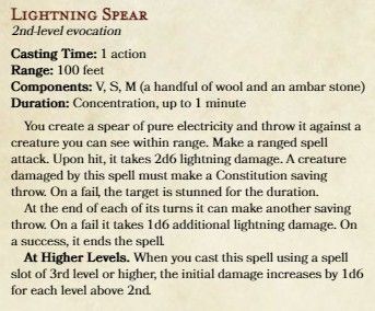 Lightning Spear, Dnd Tables, Fantasy Spells, Spells Dnd, Lightning Magic, Lightning Spell, 5e Spells, Homebrew Spells, Dnd Spells