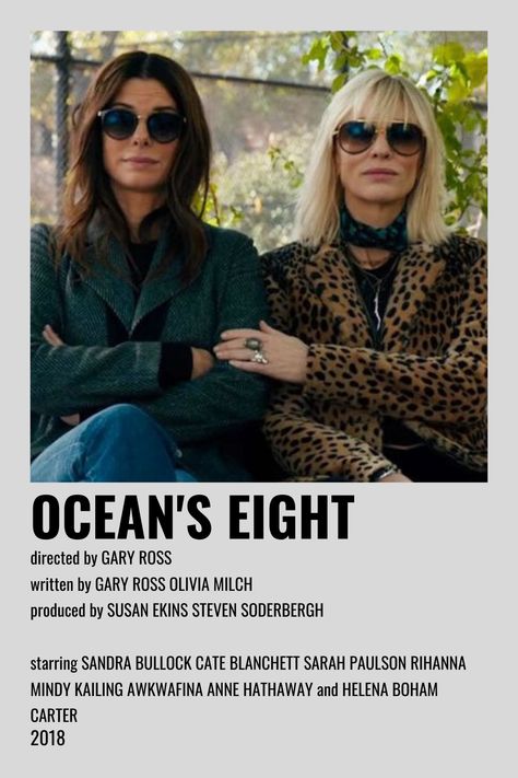 Oceans Eight, Iconic Movie Posters, Movie Card, Girly Movies, Film Posters Minimalist, Septième Art, Film Poster Design, Film Posters Vintage, Photographie Portrait Inspiration