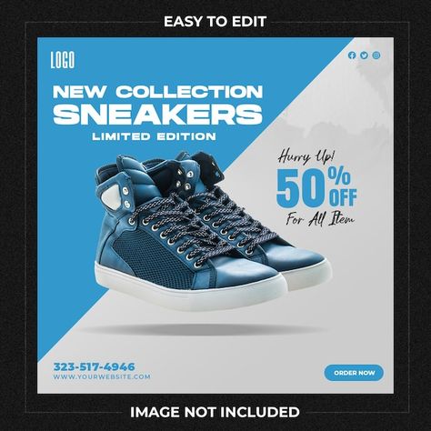 Instagram Shoes Posts, Shoe Social Media Design, Shoes Instagram Post, Shoes Template, Shoes Banner, Shoes Place, Shoes Poster, Catalog Design Layout, Bata Shoes