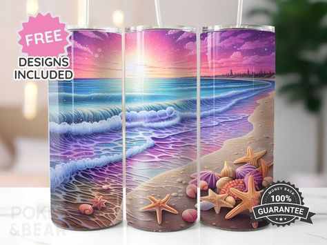 Beach Tumbler Wrap Tumbler Png Ocean Sublimation Design 20oz Skinny Tumbler Straight Png Tumbler Template Summer Tumbler Wrap Png File Digital Sales, Summer Tumbler, Commercial Use Fonts, Tumbler Template, Sublimation Printer, Graphic Editing, Tumbler Wrap Png, Tumbler Png, Design Process