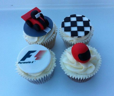 F1 Cupcakes, Adult Cupcakes, F1 Party, Wheels Cake, Hot Wheels Cake, Theme Cupcakes, Batman Cake, Diy Birthday Decorations, 18th Birthday Party