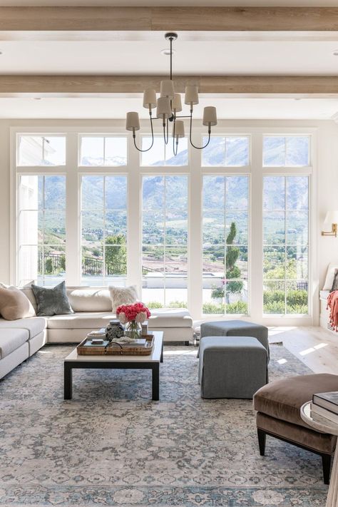 Family Room Reveal... – Rachel Parcell, Inc. Great Room French Doors, Family Room Reveal, Interior Design Styles Quiz, Family Room Windows, Traditional Home Magazine, Living Room Reveal, Room Images, Inspiring Interiors, Games Room