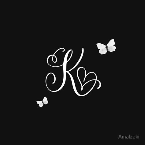 Letter K Tattoo, K Letter Images, Letter K Design, Name Design Art, Love Symbol Tattoos, Design With Letters, Pencil Sketches Easy, Name Drawings, The Letter K