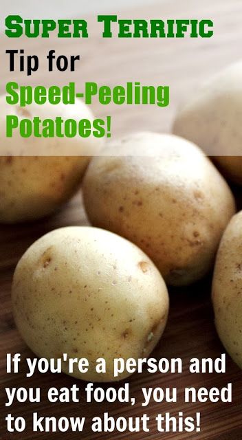 The Creek Line House: Super Terrific Tip for Speed-Peeling Potatoes! Peeling Potatoes, Back To Nature, Baking Tips, Cooking Kitchen, Fruits And Veggies, No Cook Meals, Food Hacks, Good Eats, Cooking Tips