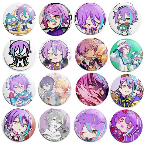 Anime Button Pins, Pin Ideas Button Diy, Button Template, Pin Maker, Pins Anime, Pins Diy, Kamishiro Rui, Anime Pins, Animal Crossing Fan Art