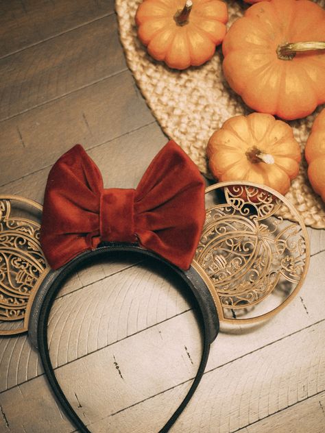 Fall Disney Ears, Fall Mickey Ears, 3dprinting Ideas, Disney With Baby, Minnie Mouse Ears Diy, Fall Disney, Disneyland Vacation Planning, Disney World Halloween, 30th Birthday Bash