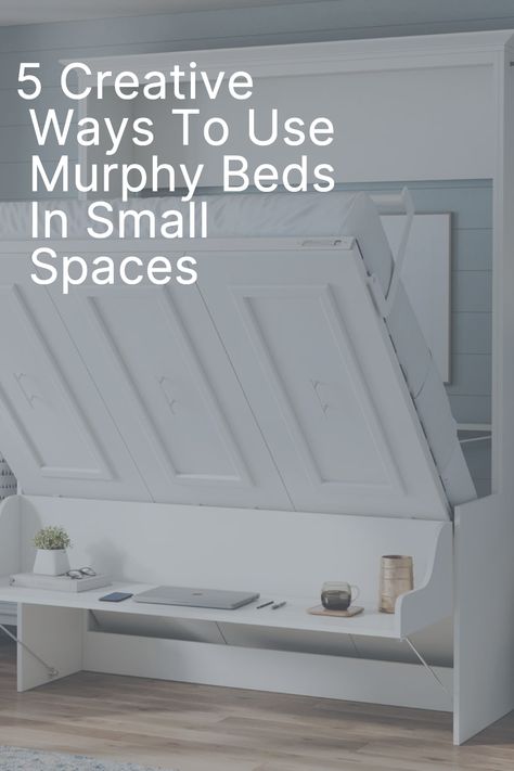 Unlock the potential of your small living space with Murphy beds. These space-saving solutions are perfect for creating a multifunctional home. From hidden home offices to extra guest beds, get inspired to rethink your space. Tiny Home Bedroom Ideas Murphy Beds, Guest Beds Solutions, Small Office With Murphy Bed, Murphy Bed Angled Side Shelf, Murphey Bed, Custom Murphy Bed Woth Table, Sustainable Tiny House, Murphy Bed Office, Flexible Bed