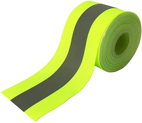 Amazon.com: High Visibility Reflective Tape Strip 1.96in0.79in Fabric Florescent Reflective Safety Tape Sew-on Warning Safety 16.4ft Length No Wrinkle Packaged in Roll: Home Improvement Safety Tape, Gaffer Tape, Reflective Vest, Reflective Tape, Fabric Tape, Changing Wall Color, Wall Color, Pet Clothes, Home Improvement