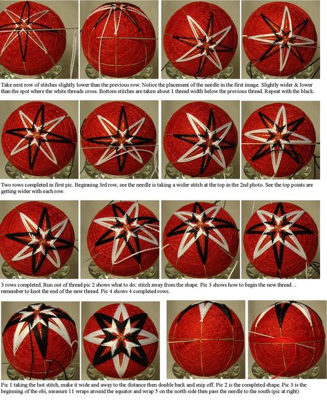 How to stitch a simple temari design | termariaddictaustralia.bigcartel.com Tamari Ball, Asian Crafts, Temari Patterns, Temari Ball, Temari Balls, Japan Crafts, Quilted Ornaments, Thread Art, Japanese Embroidery