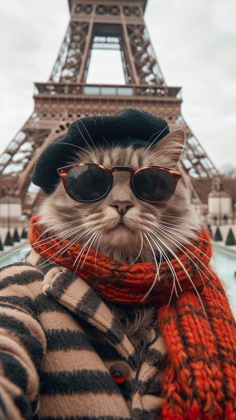 Cat In Paris, Cat Haircut, Selfie Cat, Real Animals, Jaguar Animal, Mr Cat, Silly Cats Pictures, Cat Photography, Kitty Kitty