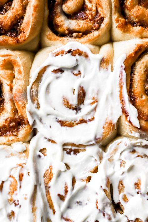 Lighter Apricot Pecan Cinnamon Rolls - Baran Bakery Fluffy Rolls, Breakfast Dessert Recipes, Pecan Cinnamon Rolls, Fruit Spread, Apricot Fruit, Vanilla Filling, How To Make Dough, Cinnamon Spice, Sweet Roll