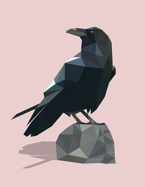 https://www.behance.net/gallery/19784727/Skull-and-Crow Crow Geometric, Crow Doodle, Assignment Ideas, Crow Art, Jackdaw, Geometric Quilt, Crows Ravens, Cubism, Behance Net