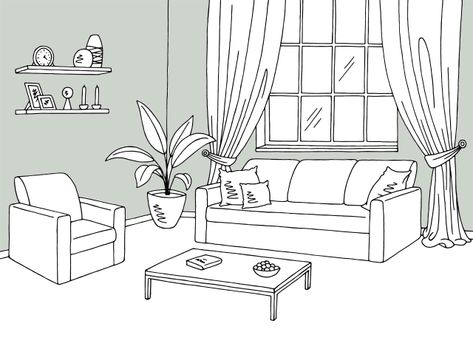 living room illustration gif Room Perspective, Living Room Illustration, Perspective Room, Illustration Gif, Interior Drawing, Room Illustration, Dribbble Design, Deco House, Paint Tips