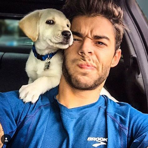 @victorbrasil_usfc #hotguys #hot #men #dudes #dogs #puppies #hotdudeswithdogs #canine #eyecandy #instafit #muscles #mutts #mancrush #sexymen #swag #dogsofinstagram #boyfriendgoals Puppy Day, National Puppy Day, Dog Best Friend, Sweet Guys, Man And Dog, The Perfect Guy, Mans Best Friend, Puppy Love, Funny Dogs