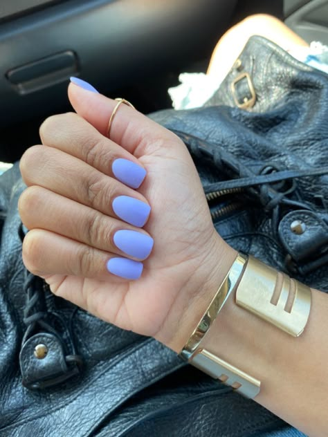 Matte Periwinkle Nails, Sns Dipping Powder Nails Matte, Simple Powder Nails, Matte Powder Dip Nails, Periwinkle Dip Nails, Pastel Dip Powder Nails, Matte Dip Powder Nails, Dip Color Nails, Simple Dip Powder Nails