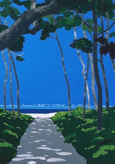 Uchida Masayasu, Masayasu Uchida, Hiroshi Nagai, Landscape Illustration, 그림 그리기, Abstract Landscape, Painting Inspiration, Art Illustration, Japanese Art