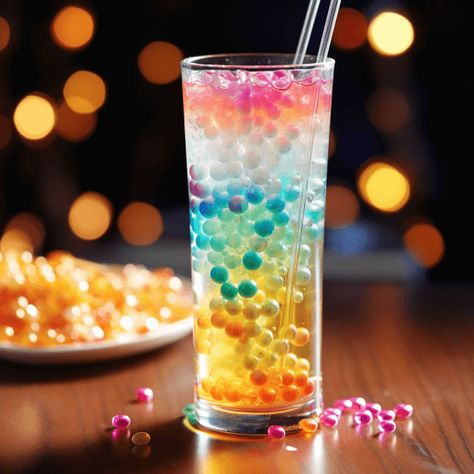 The Popping Boba Cocktail is a delightful mix of sweet, fruity, and slightly tangy flavors. The popping boba pearls add a fun, unexpected burst of flavor that enhances the overall drinking experience. Unique Boba Drinks, Alcoholic Boba Drinks, Boba Alcohol Drinks, Bubble Tea Cocktail, Popping Boba Drink Ideas, Popping Boba Drinks, Boba Pearls Recipes, Boba Cocktail, Boba Drink Recipe