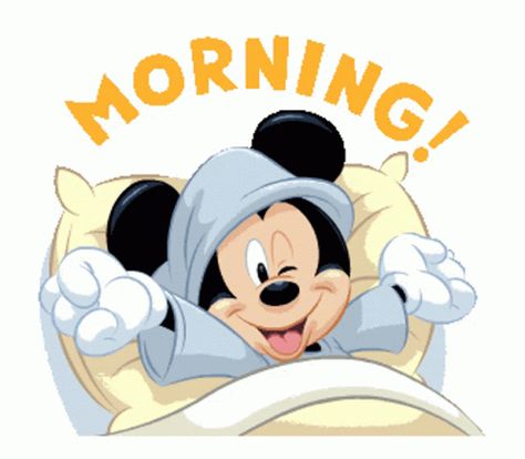 Cute Good Morning Gif, Mickey Mouse Images, Mickey Mouse Pictures, Cute Good Morning Images, Good Morning Animation, Morning Quotes Funny, Disney Gif, Cute Good Morning Quotes, Mickey Mouse Cartoon