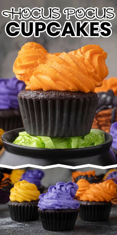 Witch Cupcakes, Bread Booze Bacon, The Sanderson Sisters, Hair Inspired, Halloween Party Snacks, Halloween Food Treats, Halloween Baking, Sanderson Sisters, Halloween Snacks